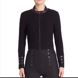 🌸 Nanette Lepore Black Blazer with Tailored Fit and Zipper Closure